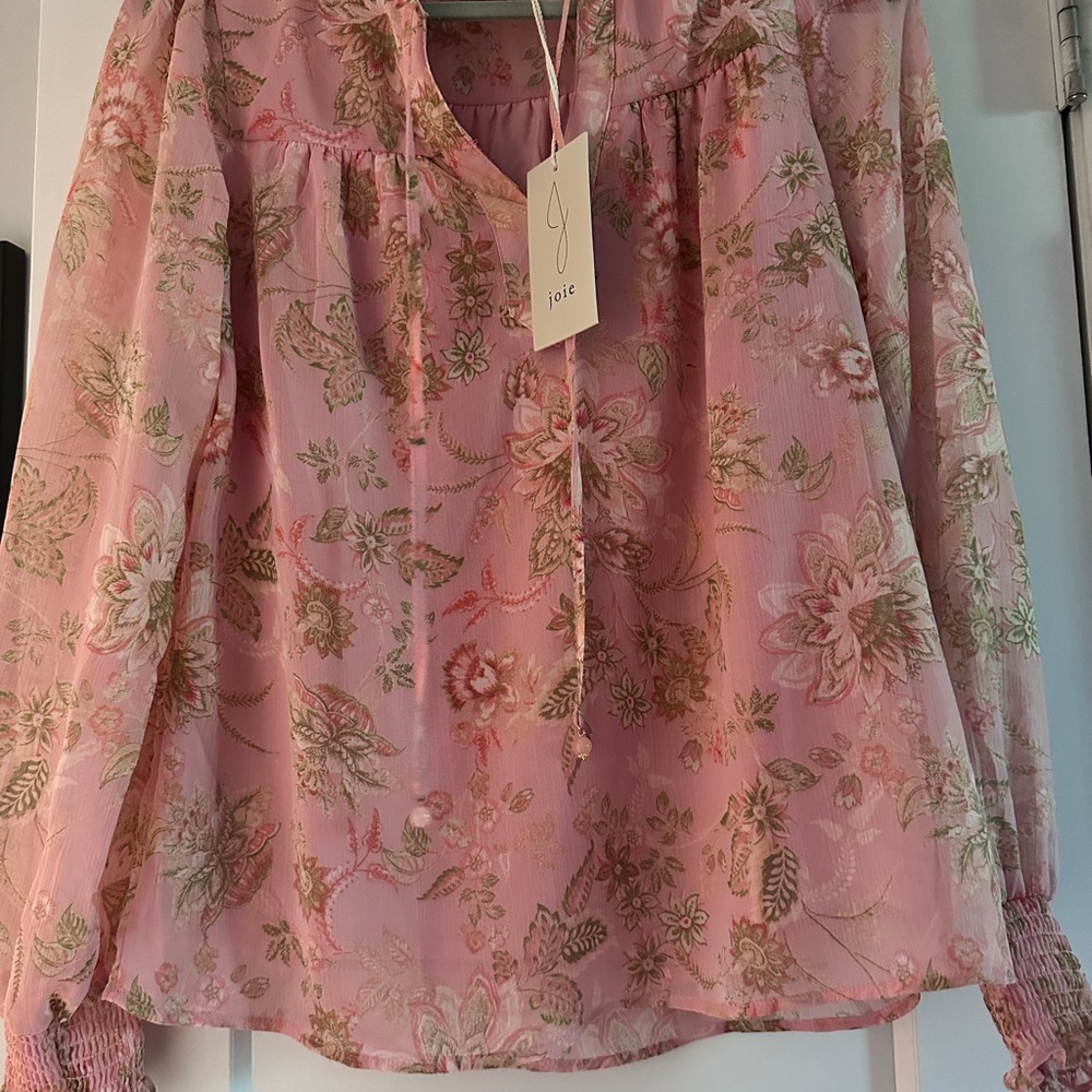 Joie Pink Floral Women's Top NWT size small